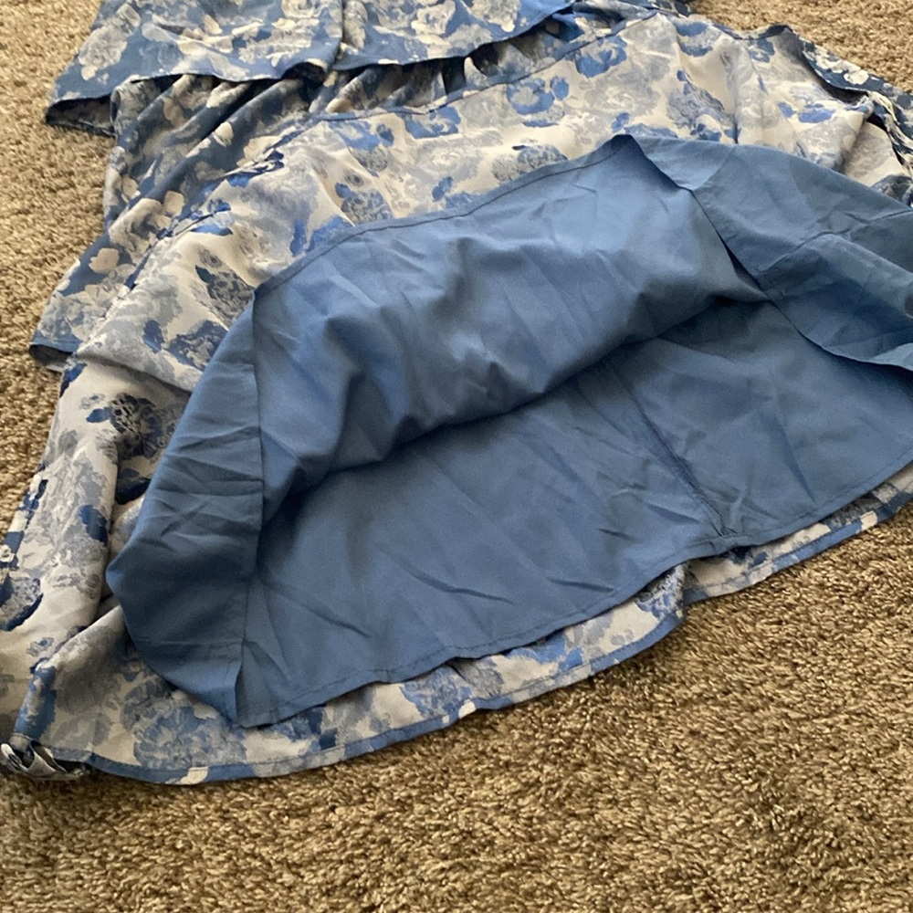 Lulu's | NWT Blue and White Sweetheart Midi Sundress - Picture 7 of 11